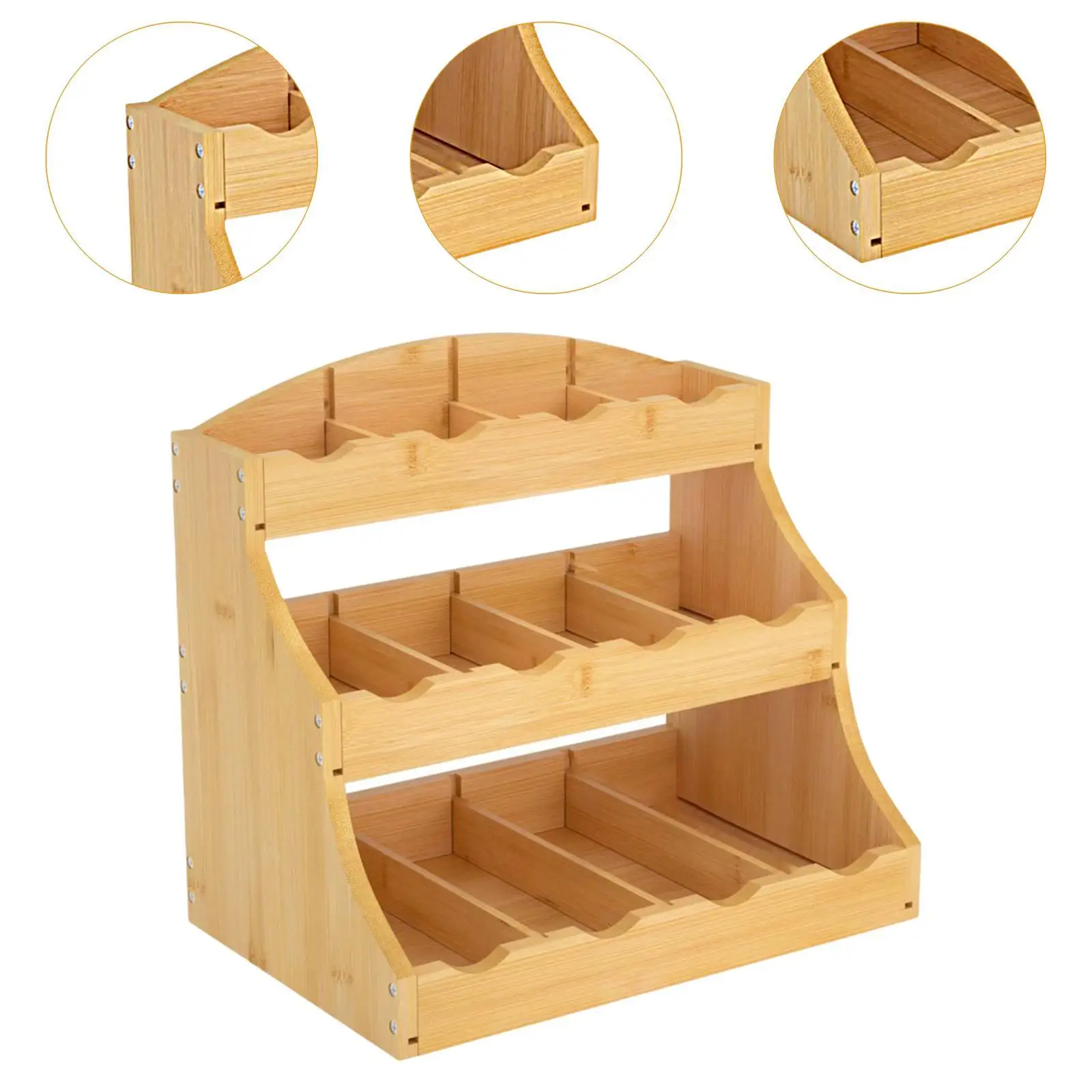 Tea Bag Organizer Seasoning Rack Coffee Bar Station Coffee Pod Holder Condiment Storage Stand for Kitchen Break Rooms Counter view 3