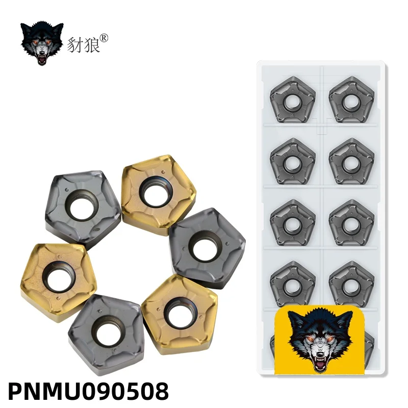 

MFPN66 fast feed milling cutter disc 10PCS PNMU090508 double side milling cutter double-sided milling inserts CL20 CL202