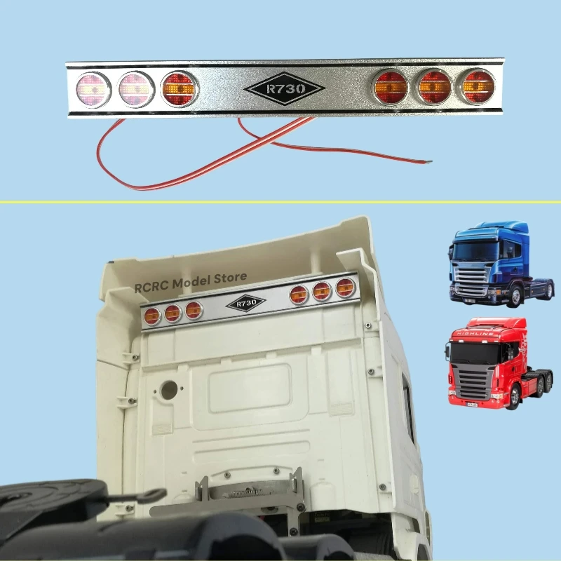 

Игрушечный грузовик с ЧПУ, металлический кабин, задний фонарь для Tamiya SCANIA R620 R470 1/14, радиоуправляемый тягач, детали для обновления «сделай сам»