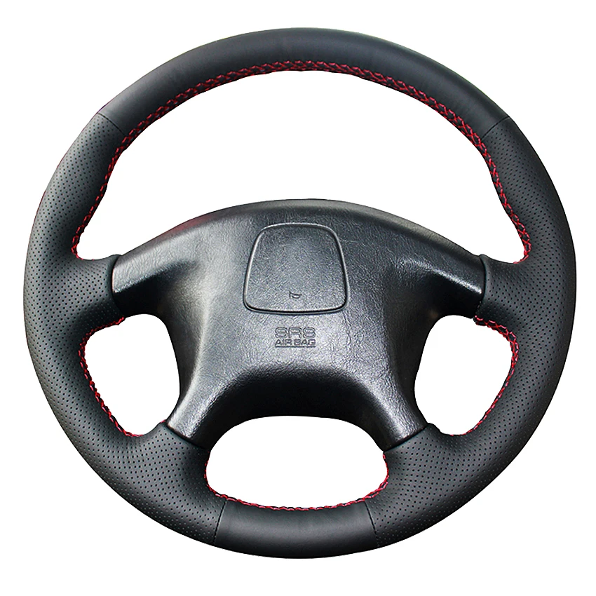 

Black Artificial Leather Hand-stitched Car Steering Wheel Cover For Mitsubishi Pajero Old Mitsubishi Pajero Sport