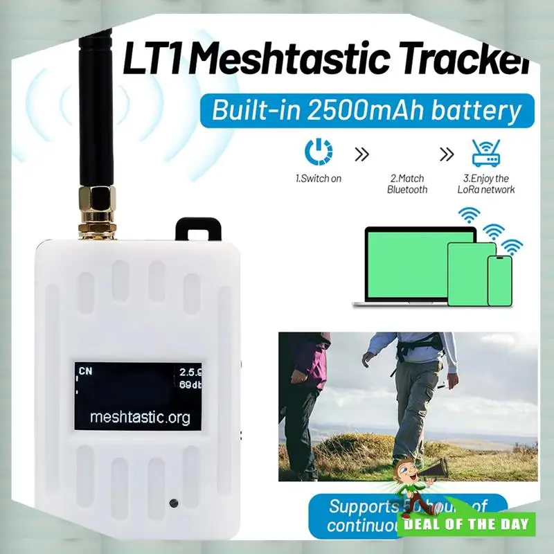 تسليم 24 ساعة LT1 Lora راديو المقتفي عقدة GPS موقف بلوتوث شبكة مكرر SX1262 NRF52840 2500Mah Meshtastic