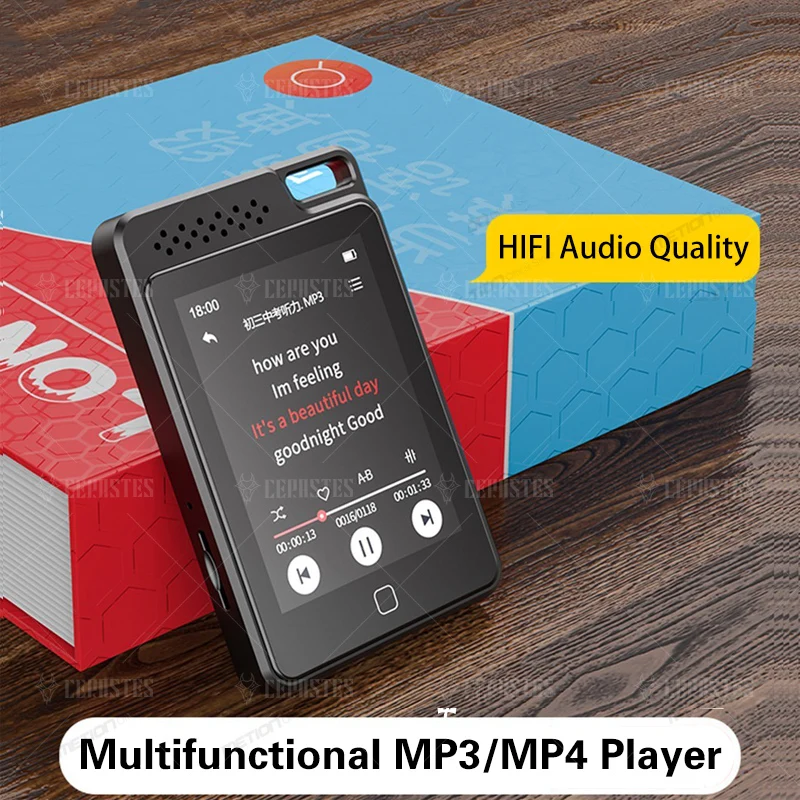 2024 High Quality HiFi Music MP3 Player Bluetooth 5.0 Touch Screen Multifunctional MP4 Video Player Portable FM/E-Book/Recording