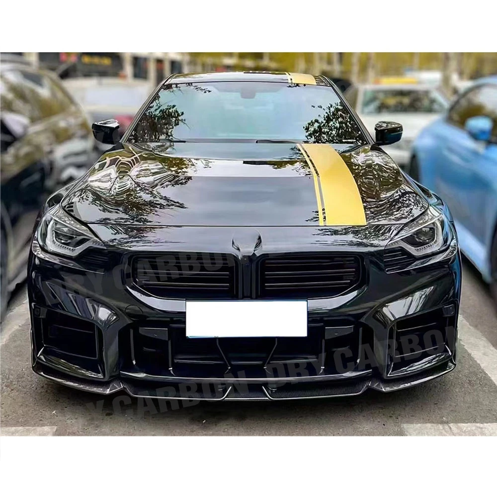 

Карбоновый сплиттер переднего бампера для BMW M2 G87 2022-2025, накладка на передний бампер, диффузор, обвес, тюнинг, защитные элементы