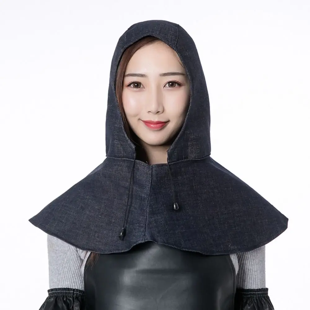 Anti-scalding Denim Fabric Welding Hood Flame Resistant Neck Protection Welding Hats Welder Safety Cover Welder Protection