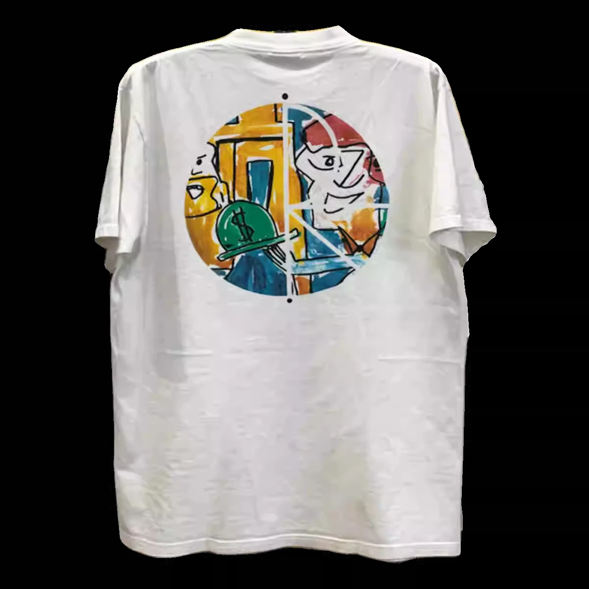 

20FW POLAR SKATE CO ACABFILL LOGO Comic Print American Short-sleeved T-shirts for Men and Women Ins