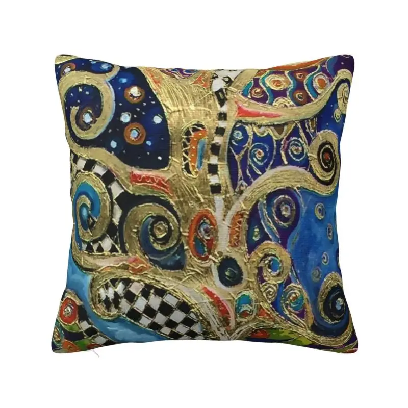 

The Changing Seasons By Gustav Klimt Luxury Pillow Cover Decoracion Salon Case Painting Pop Art Car Cushion