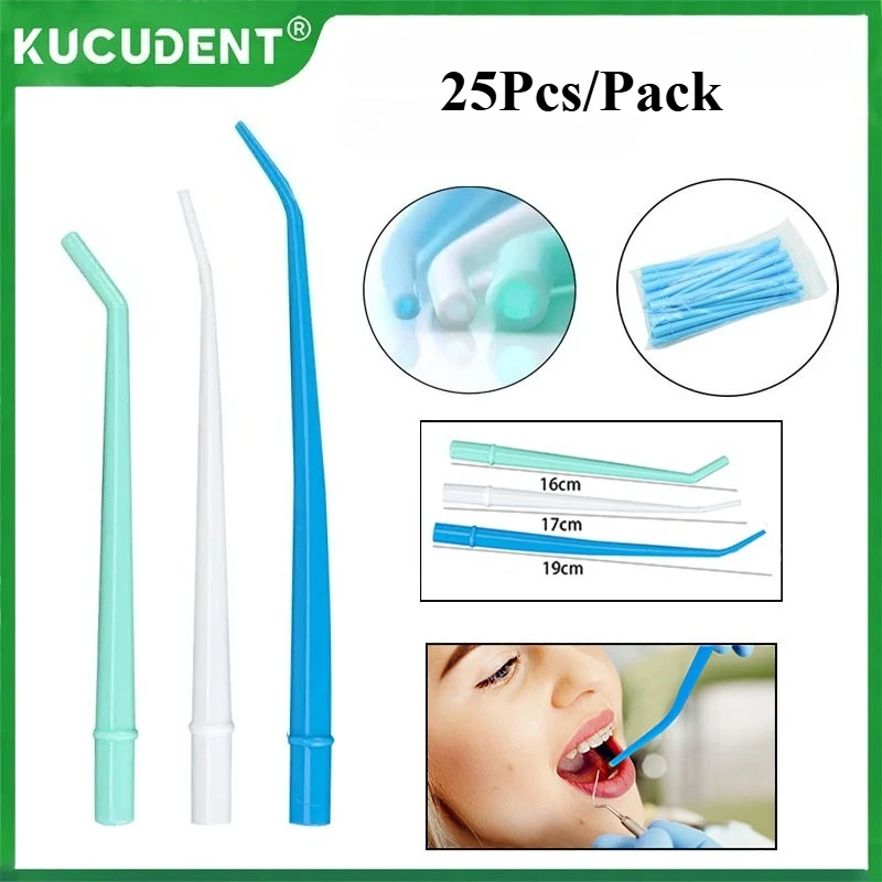 

25Pcs/Bag Dental Suction Tube Odontologia Plastic Curved Tips Surgical Aspirator Dental Saliva Ejector Strong Suction Tips