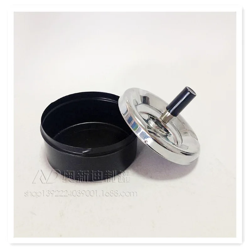 Portable Round Spinning Ashtray Cigarette Ash Stainless Steel Ashtray Housewares Spinning with Cover WY70917