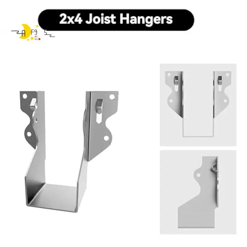 

AF95-10Pcs Strong Tie Brackets LU24 2X4 Joist Hanger Galvanizing Face Mount Joist Hangers For Wood Hurricane Ties Rafter Ties