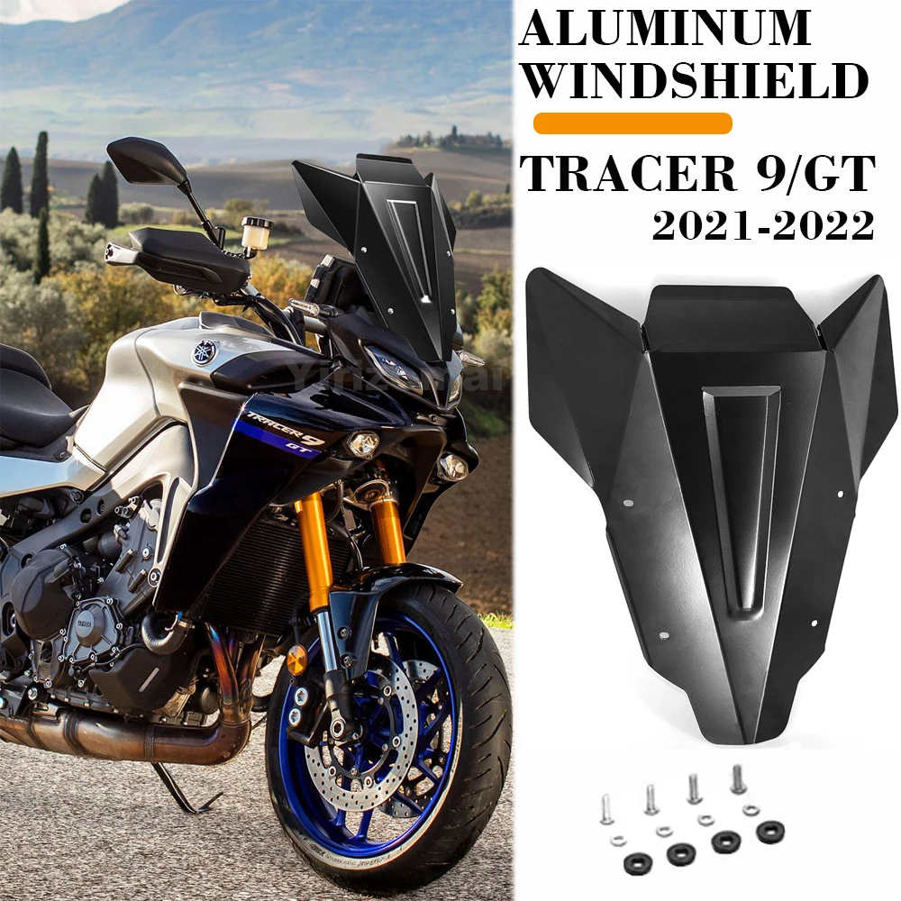 

Fit For YAMAHA TRACER 9 GT TRACER9 2021- Motorcycle Accessories Aluminum Windshield Deflector Protector Wind Screen Deflectore
