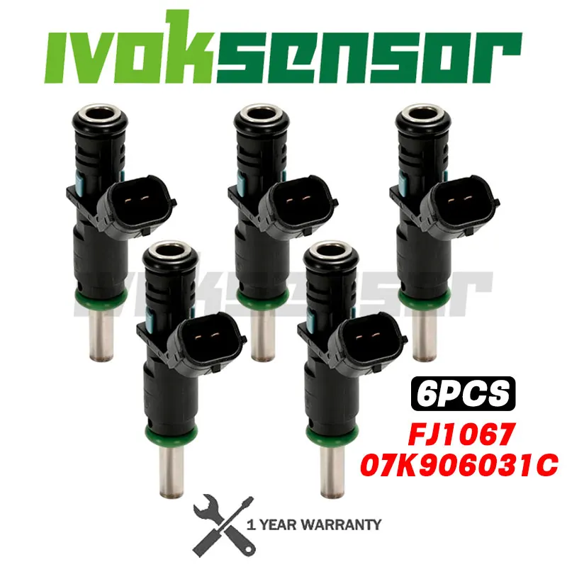 1/5 PCS Fuel Injector Nozzle For V-W Rabbit Golf Jetta Beetle Passat 2.5L L5 2007-2013 OEM 07K906031C FJ1067 FI11378S