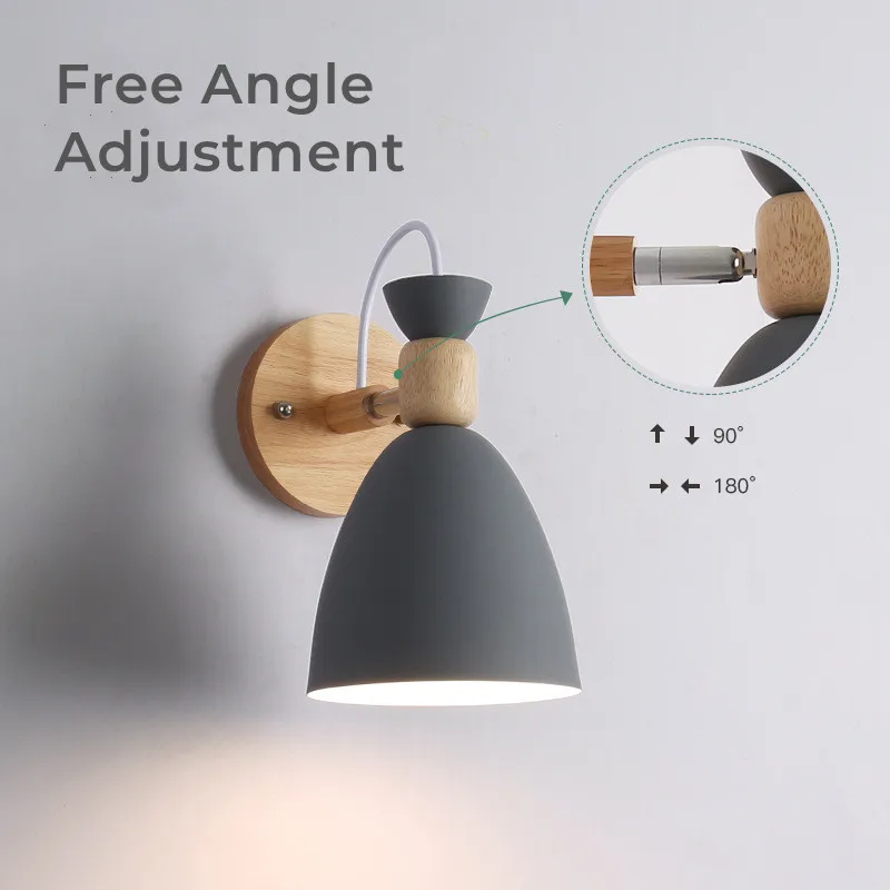 Nordic Macarone LED Pendant Light Home Decor Wooden Iron Hanging Lamps Restaurant Study Bar Kitchen Bedroom E27 Lights Fixture