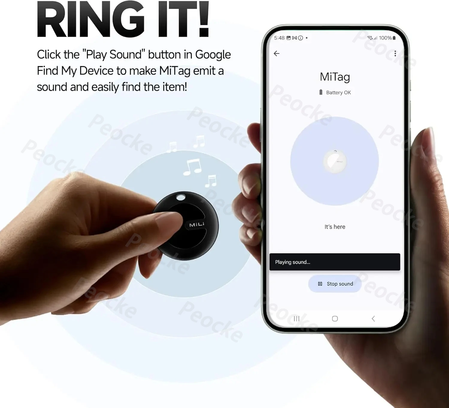 Mili rastreador gps inteligente, funciona com google encontrar hub, dispositivo localizador bluetooth, bolsa chave, localizador de animais de estimação para item android, etiqueta de ar anti-perda