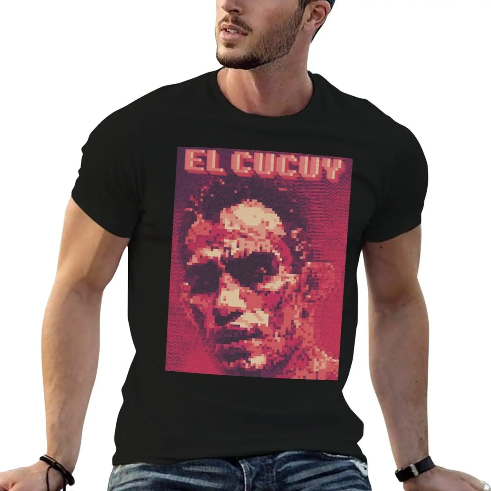 

Tony Ferguson El Cucuy retro 80s MMA illustration T-Shirt oversize t-shirts man graphic t shirts plus size tops Men's t-shirt