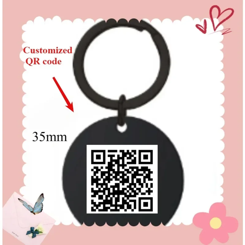 Custom Metal Phone Number Logo Name Keychain Women Men Car Keyring Laser Engraveing Key Chain Stainless Steel Personalized Gift