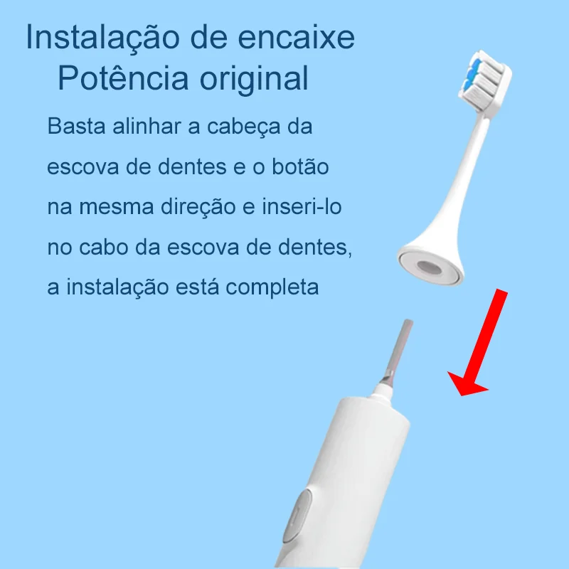 20/50/100 pçs substituição cabeças de escova para xiaomi t300/t500 sonic oral care macio cabeças escova de dentes elétrica vácuo por atacado dupont