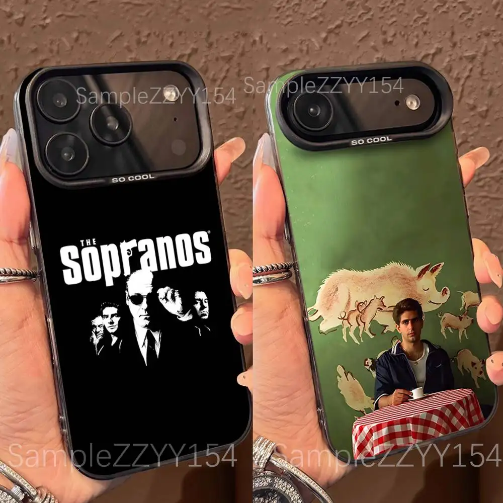 

The S-Sopranos Family Phone Case For IPhone 15,16,17,13,14,11,12,Pro,Max,Plus,E,Air,Mini Gray Matte Shockproof IMD Cover