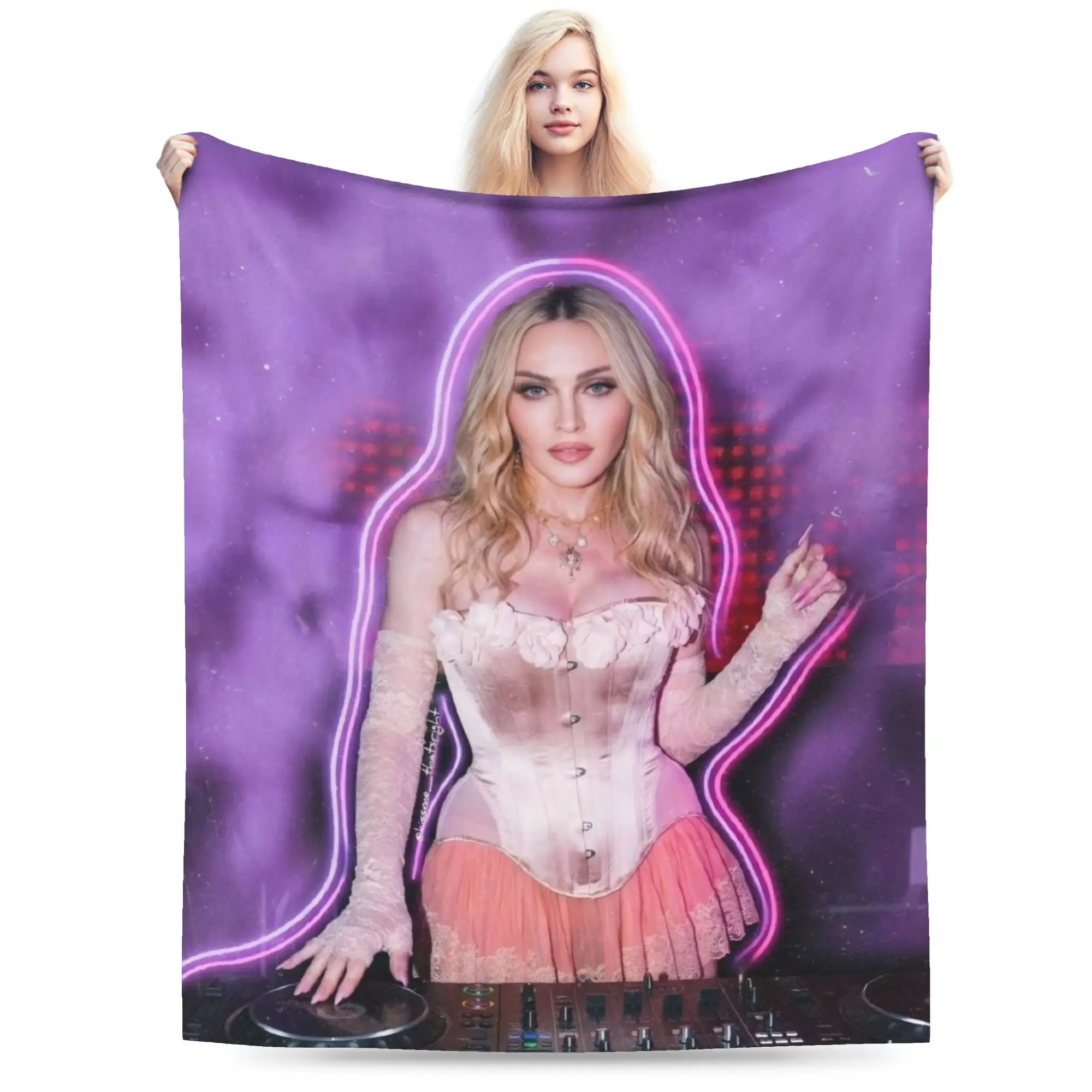 M-Madonnas Confessions II Blanket Ultra Soft  Throw Blankets for Sofa 50x60 Inch Multiple Sizes Plush Thin Quilt
