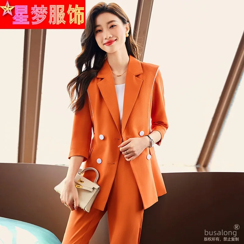 

2023 Summer Half Sleeve Business Women's Clothing Business Style Small Suit Jacket Formal Wear Slim Fit Fashion Suit