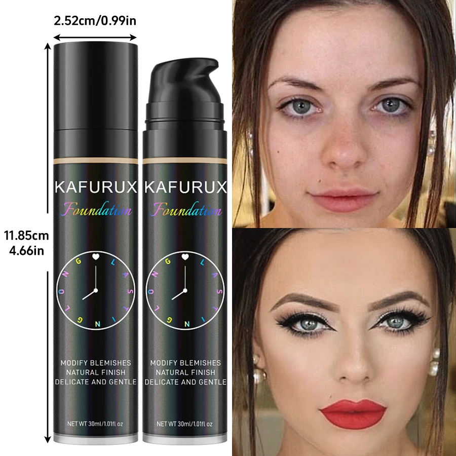 Base líquida de 8 colores, corrector efectivo, resistente al agua, resistente al sudor, maquillaje coreano, Base facial de Porfession, regalo de cosméticos