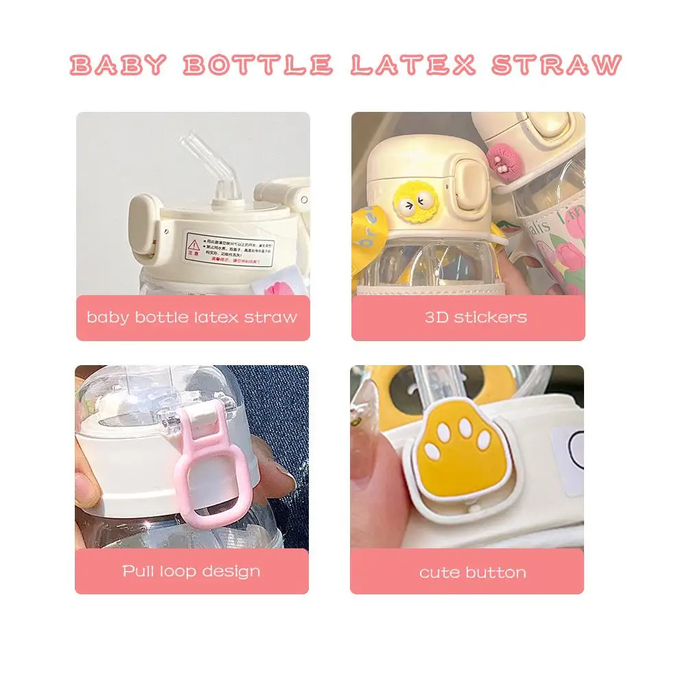 

450ml Cute Portable Straw Cup Summer Tulip Students High Value Milk Tea Cup Transparent Plastic Water Cups For Children Adu P2B3