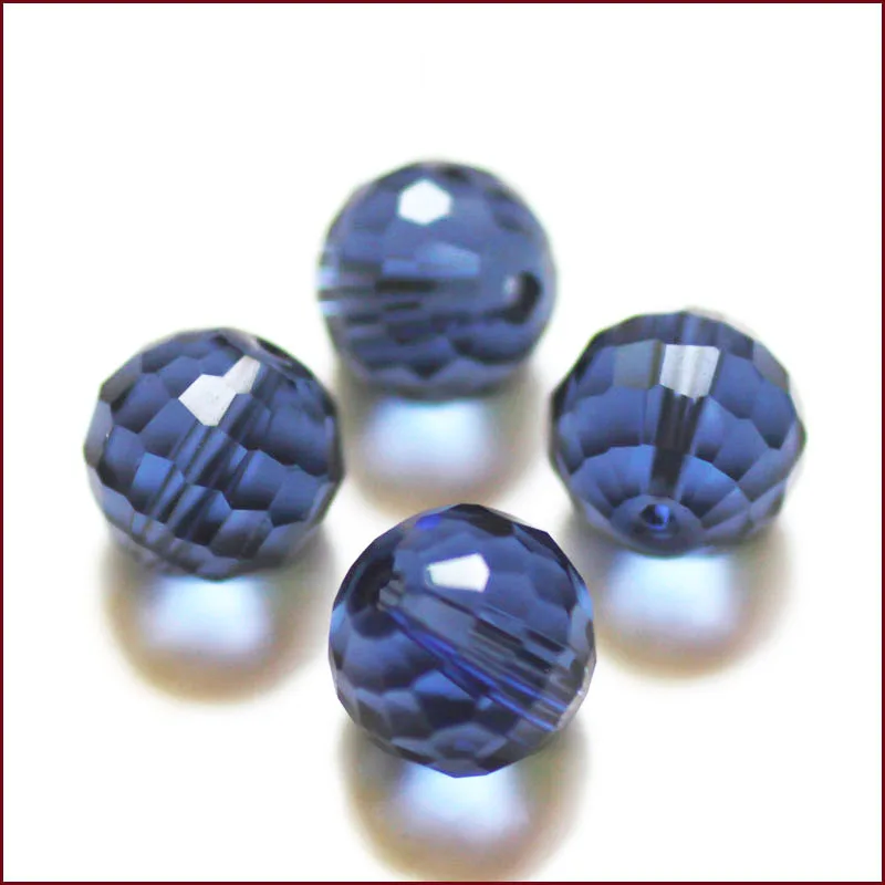 Aaa 96 Facetten Cut Bal Blauwe Kleur 8Mm Facet Crystal Glass Losse Spacer Ronde Kralen 200 Stks/partij Voor Sieraden maken Diy