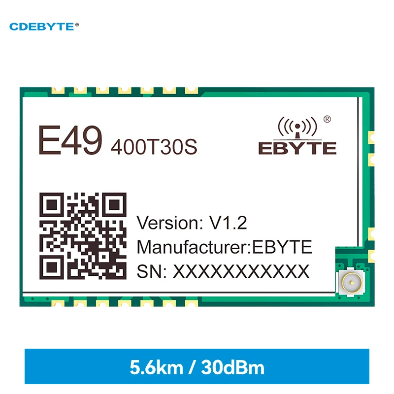 

Wireless Data Transmission Module 433MHz CDEBYTE E49-400T30S Low Power Consumption 30dBm IPEX/Stamp Hole Wireless Module