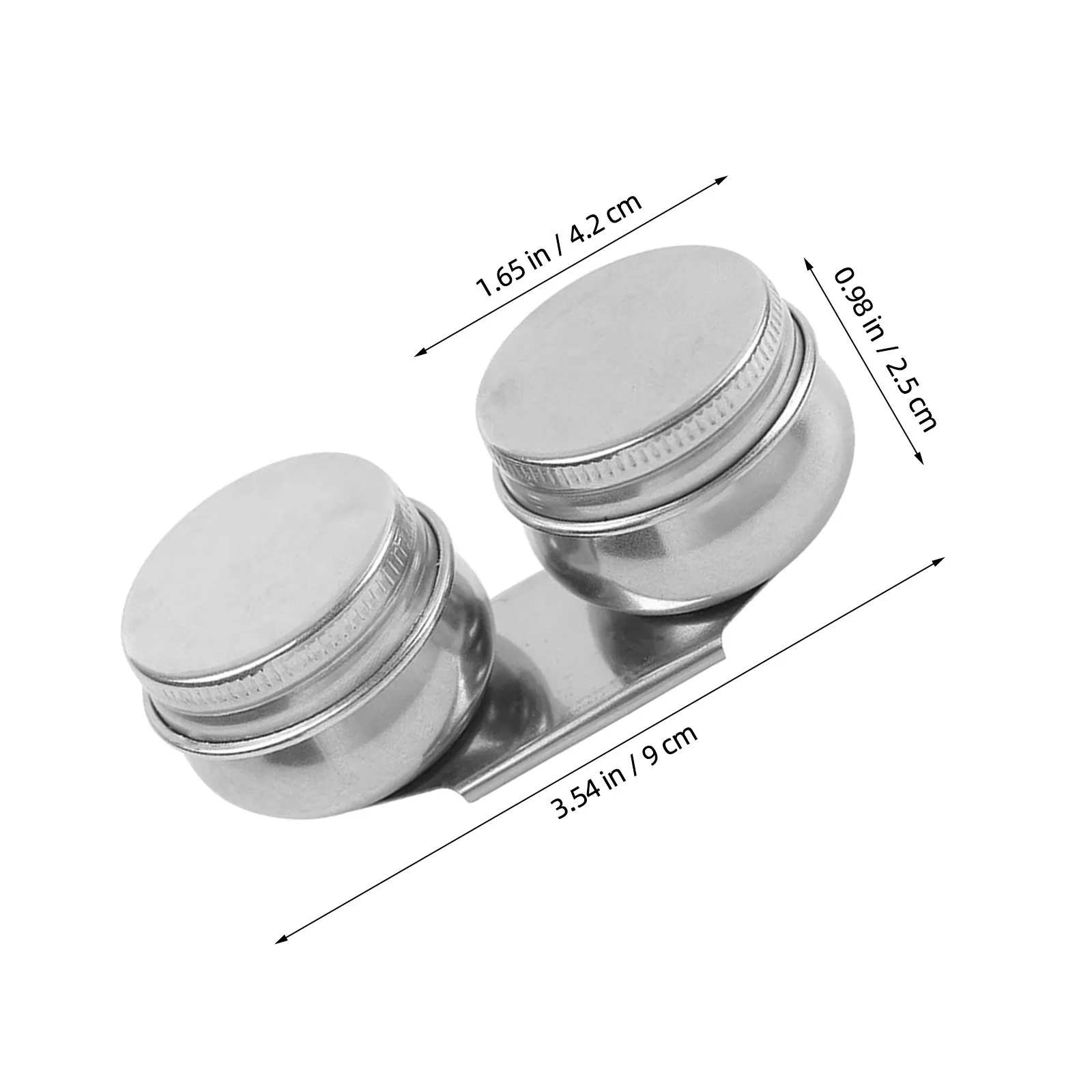 Double Oil Palette Cup Stainless Steel Large Mouth Leak-Proof Lid Portable Pigment Storage Brush Cleaning Pot Oil Palette Cup