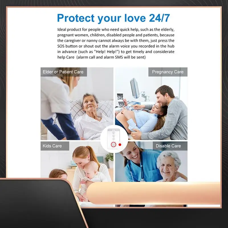 

4G LTE GSM Elderly SOS Button Emergency Alarm For Elderly Care European Version