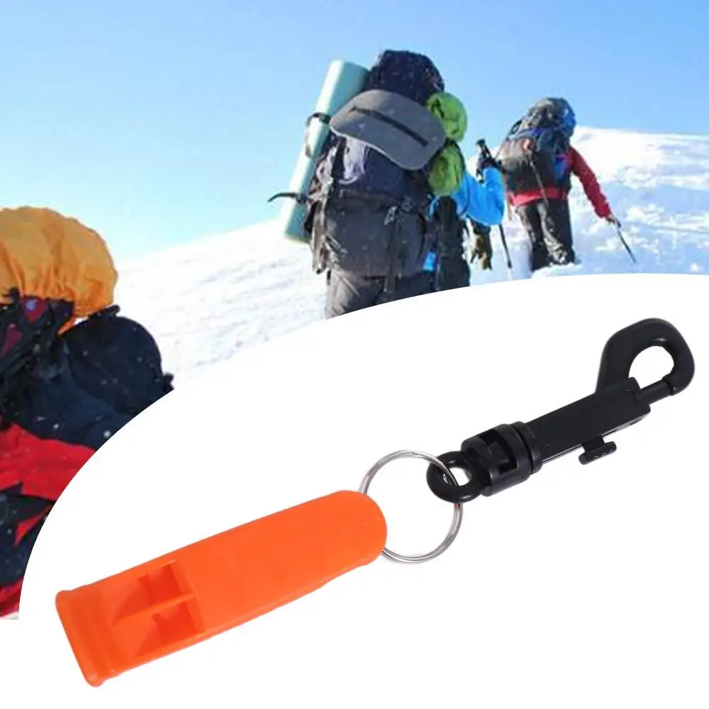 1 Pc PP Plastic Outdoor Survival Whistle Double Pipe Loud Camping Hiking Rescue Emergency Whistle Sports Match Tool