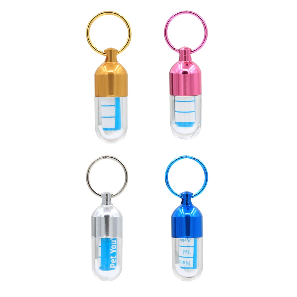 

Pet ID Tube Dog Barrel Cat Contact Information Storage Capsule Collar Tag Identity Marker Lightweight Portable Pet Supplies