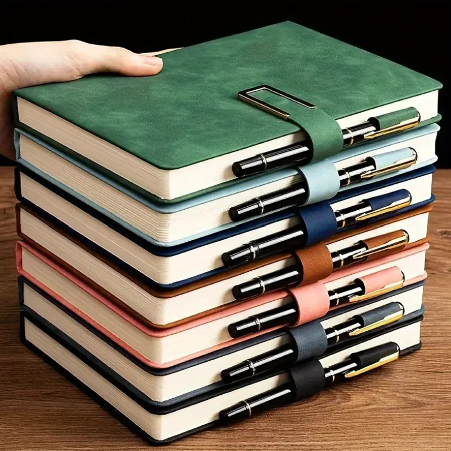 Custom Soft-Cover Vintage A5 Leather Notebook – Perfect Companion for Business Meetings & College Life journal