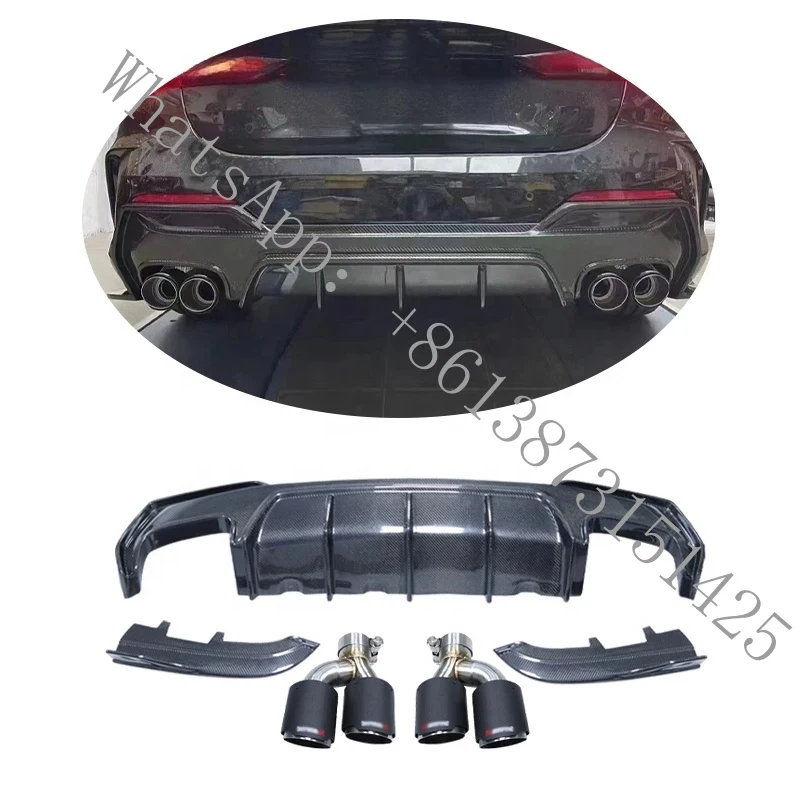 

Suitable Carbon Fiber 3D Style Diffuser 4 Series G22 G23 420i 425i-SPORT M440i 2 Door Rear Bumper Rear Lip with Exhaus