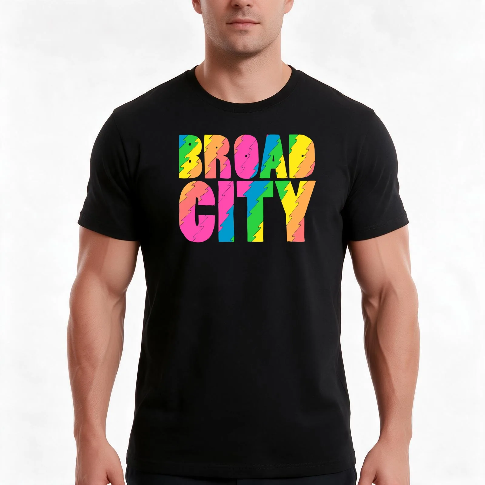 broad city T-Shirt, Summer Casual Cotton Tee, Oversized Streetwear Tops, Vintage Graphic Print, Loose Fit Short Sleeve