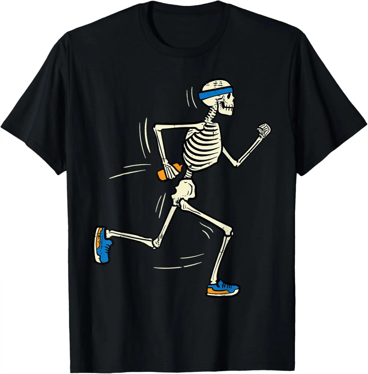 Halloween Skeleton Running Marathon Costume Men Women Kids T-Shirt