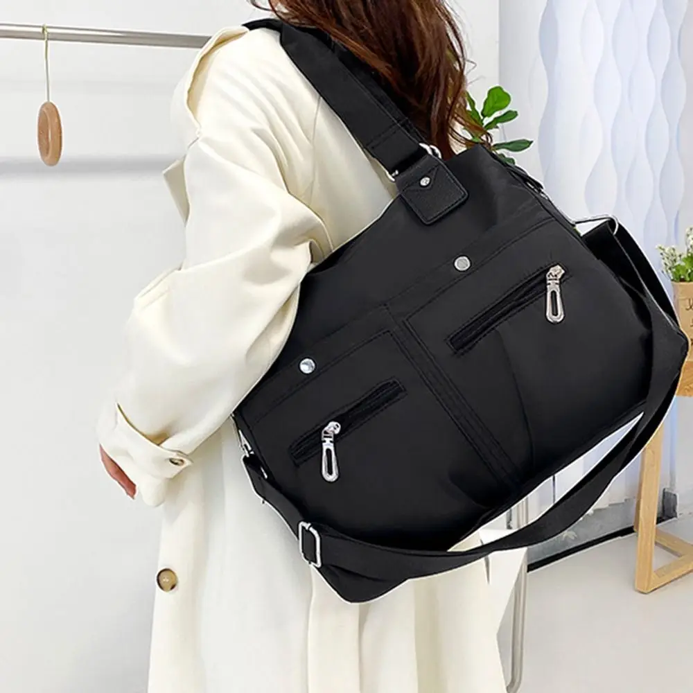 High Quality Multi Waterproof Women Tote Waterproof Pocket Shoulder Bag Nylon Bag