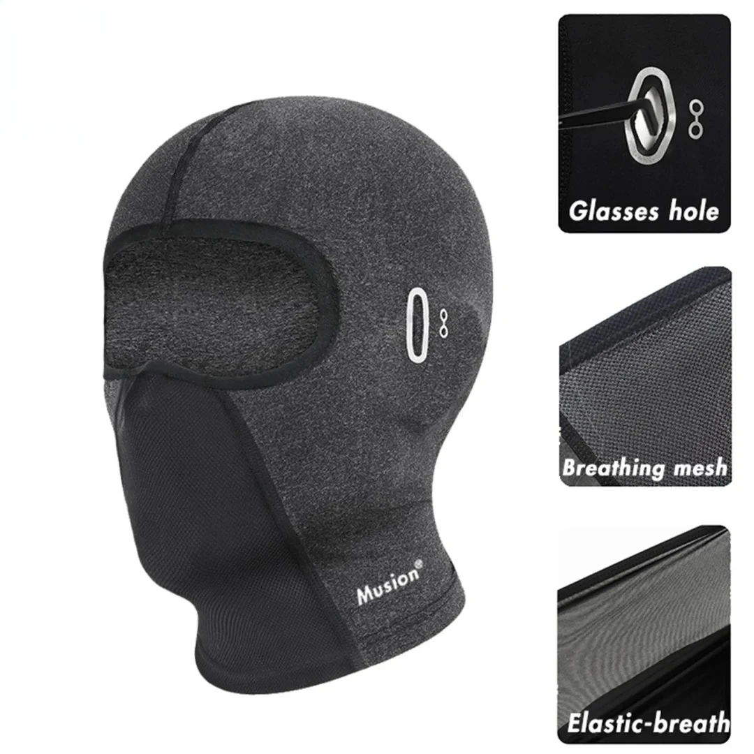 Motorcycle Balaclava Full Face Mask Motocross Helmet Windproof Sun Resistant Elastic Band Glasses Convenient All Year Round view 6