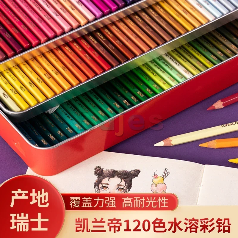 Caran D'ache Supracolor Water-soluble Colored Pencil, Set of Colors,