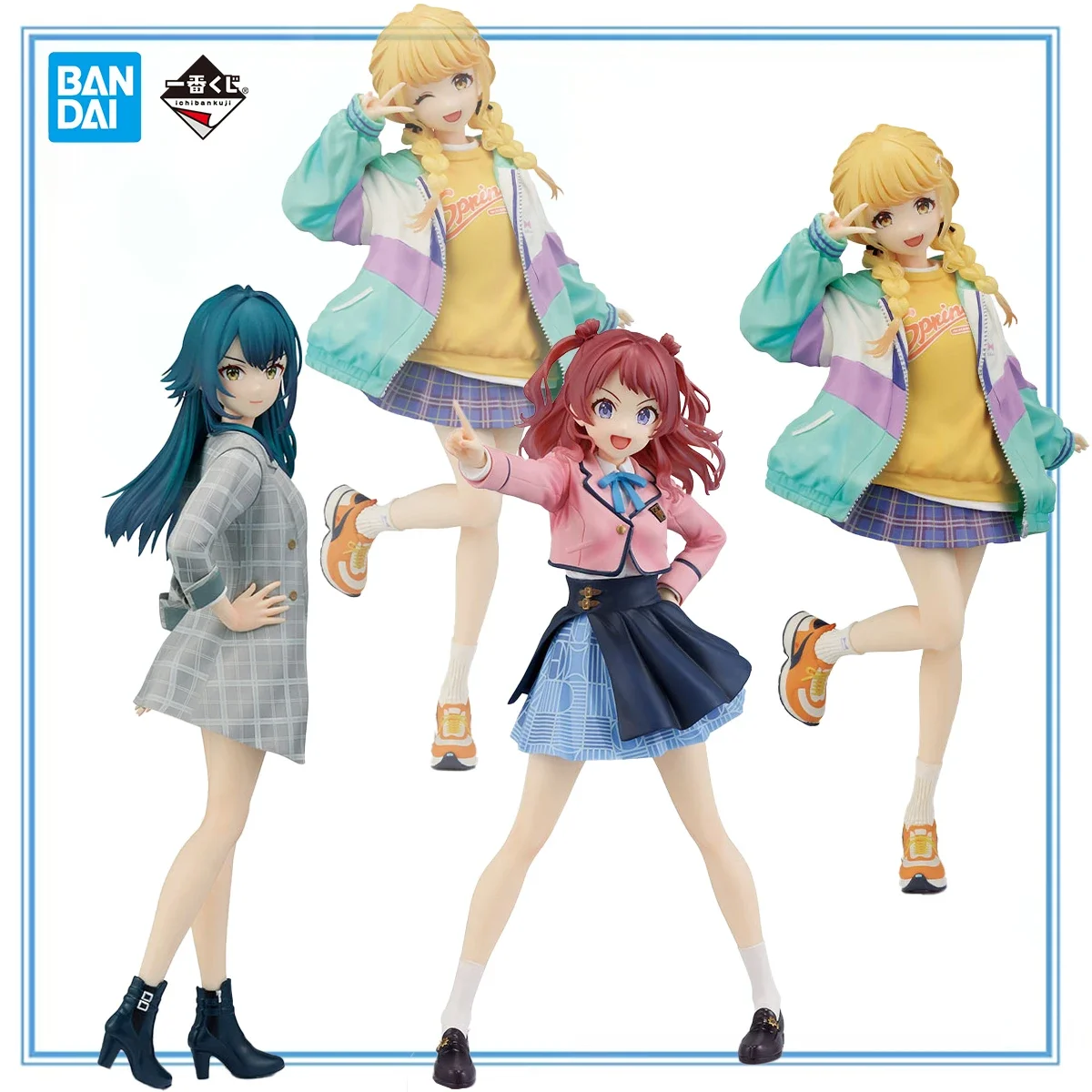 

Original Bandai Ichiban Kuji Gakuen IDOLM@STER Fujita Kotone Hanami Saki Anime Figure Model Gift Toy