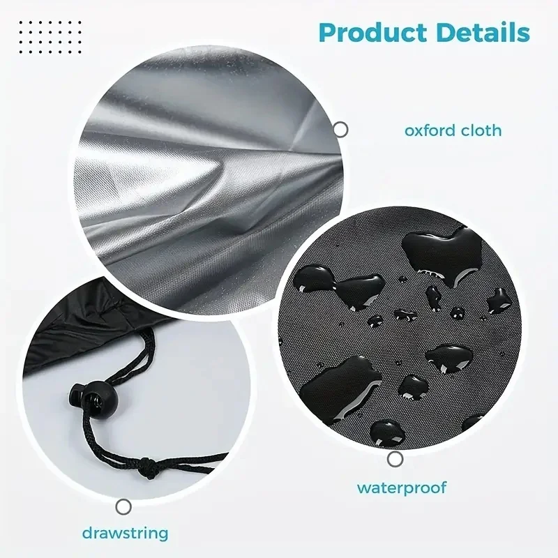 غطاء طاولة بلياردو عالي الجودة ومقاوم للغبار - قماش أكسفورد عالي التحمل من الدرجة البحرية، مقاوم للأشعة فوق البنفسجية، مقاوم للخدش والتمزق مع #5