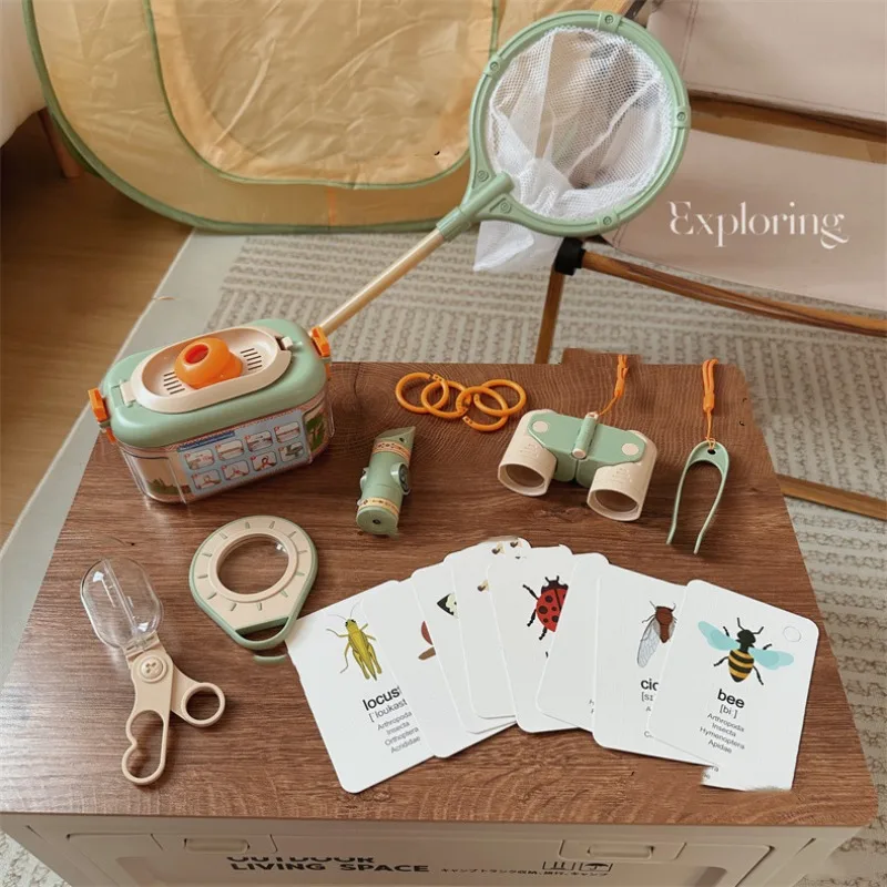 children camping set toy kids outdoor Explorer tent Insect Box Observer Kit Kids Science Nature Exploration Tool Educational Toy