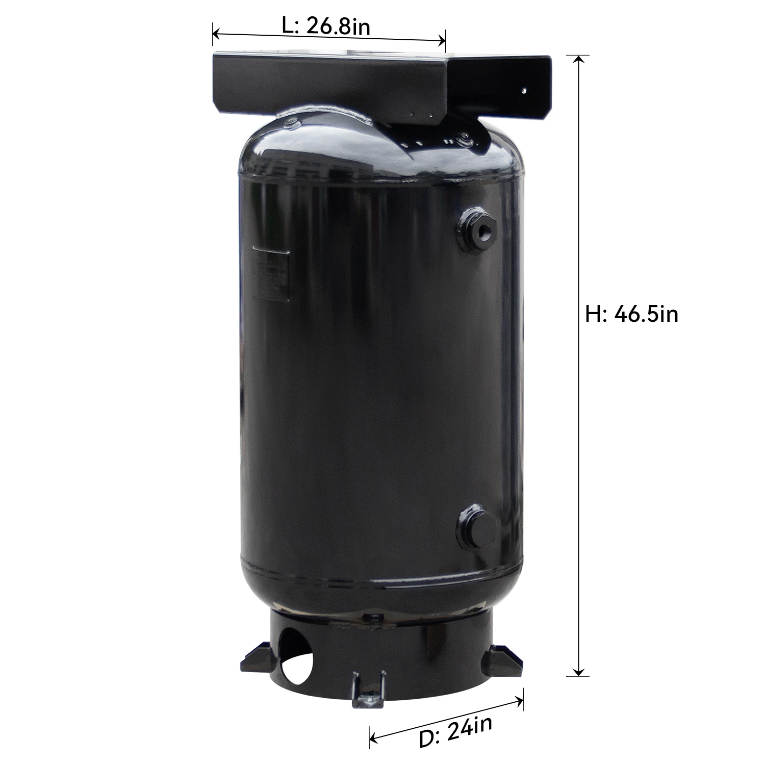 HPDMC 60 Gallon Vertical Air Tank Industrial Air Compressor Receiver Rated for 200 PSI with ASME Coded