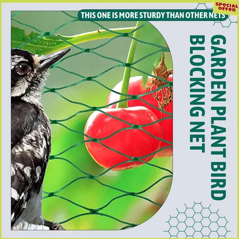 شبكة طيور A34R لحماية الحديقة ونباتات الخضروات وأشجار الفاكهة، شبكة تعريشة بلاستيكية ضد الطيور (13 قدم × 20 قدم)