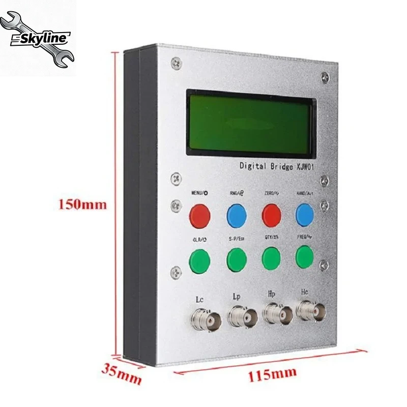 XJW01 LCR Meter Kit, Digital Bridge Tester for Capacitor/Inductor/Resistor/ESR, 0.3% Accuracy, 7.8kHz