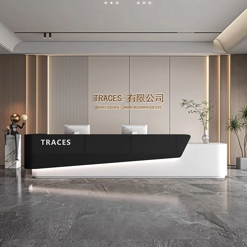 مكتب استقبال بسيط للشركة، مكتب خدمة ردهة الفندق، مكتب أمامي #4