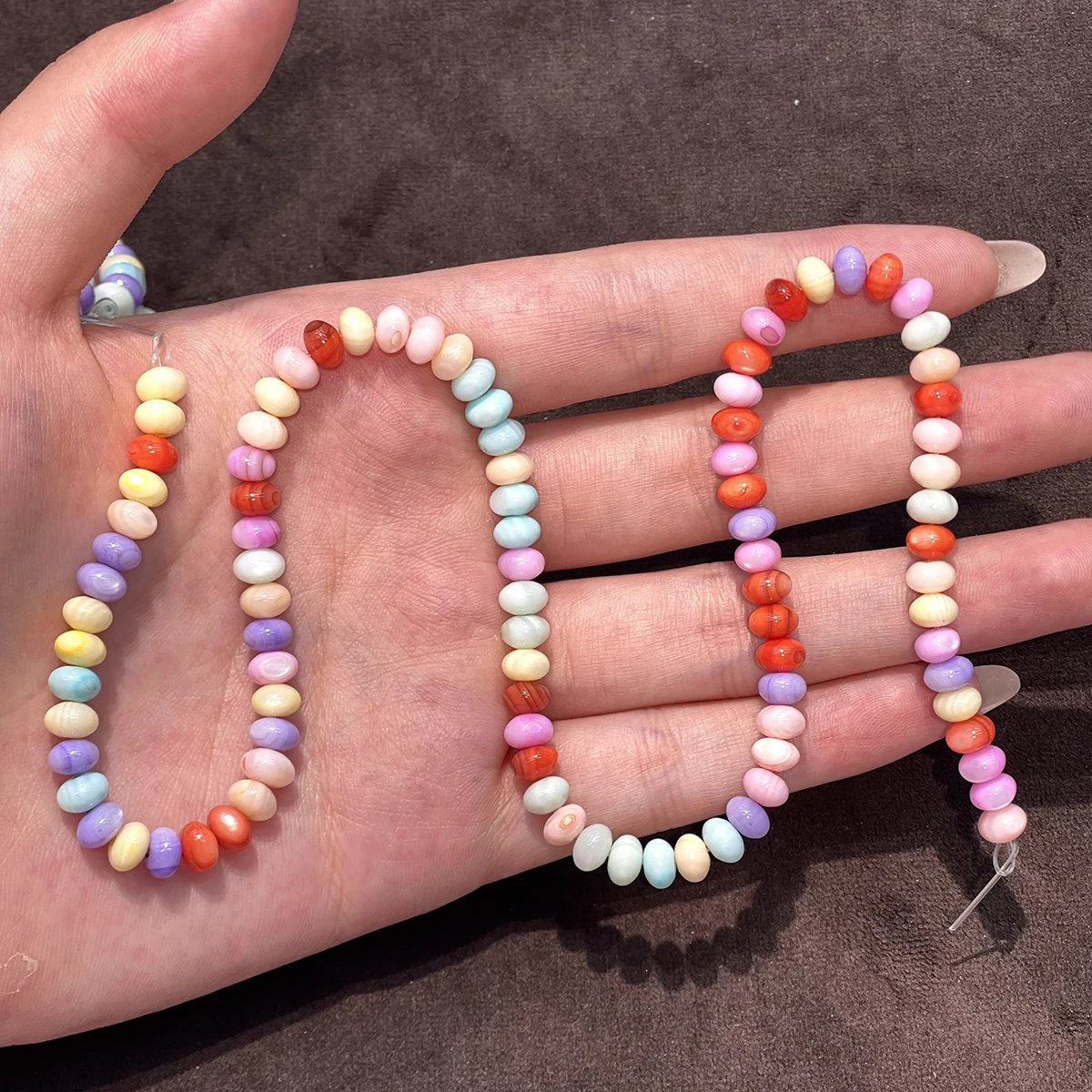 Cuentas de concha natural de agua dulce, con forma de ábaco, sueltas, para hacer joyas, collares y pulseras, tanto para mujeres como para hombres, ideal para proyectos de bricolaje. Tamaño: 3 x 5 mm.