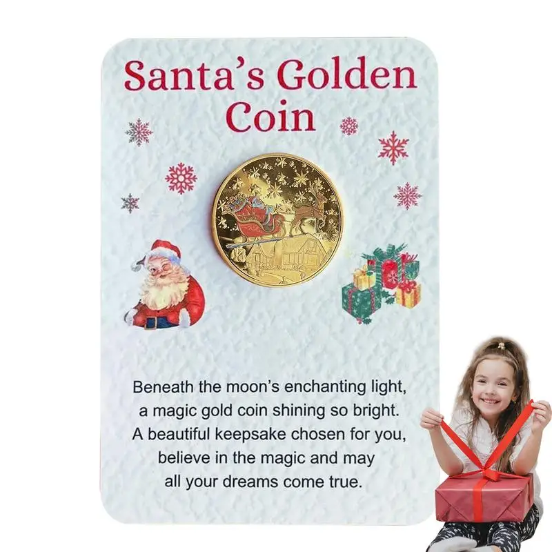 Merry Christmas Commemorative Coin 2025 Gold Souvenir Decorative Badges Collectibles Romance Decoration Crafts Coin For Children