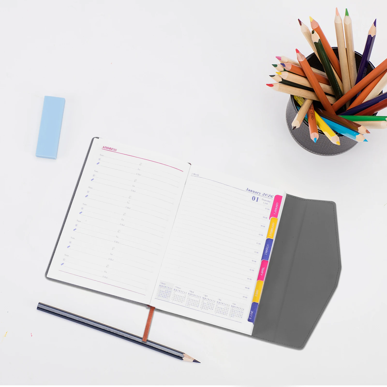 

2026 Schedule Agenda Calendar Book Planner Notepad Daily Portable Appointment Books Planners Paper