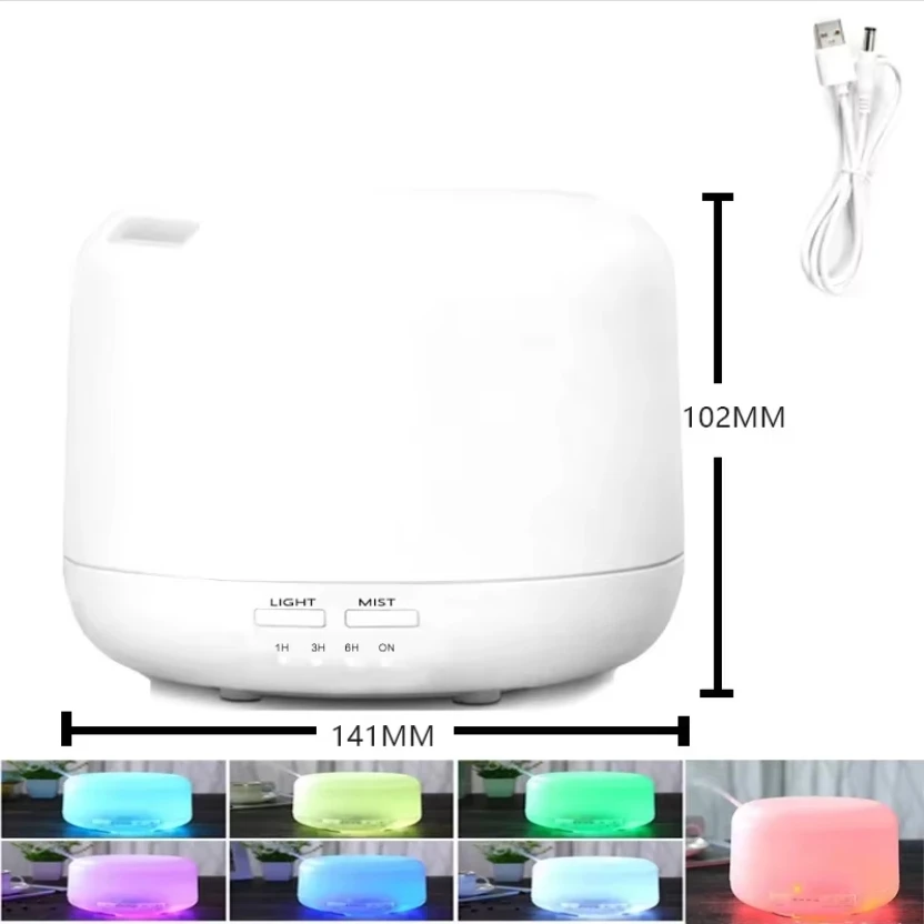 

Mini Size USB Air Humidifier Essential Oil Diffuser with Dual Color Night Lights 500ML Aroma Humidifier for Home
