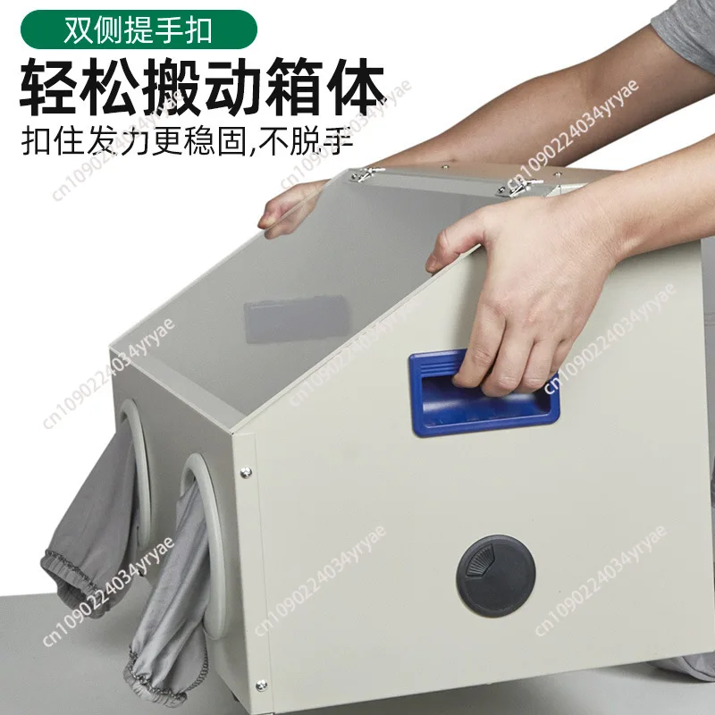 Metal engraving vacuum dust box grinding box transparent bead table grinding table